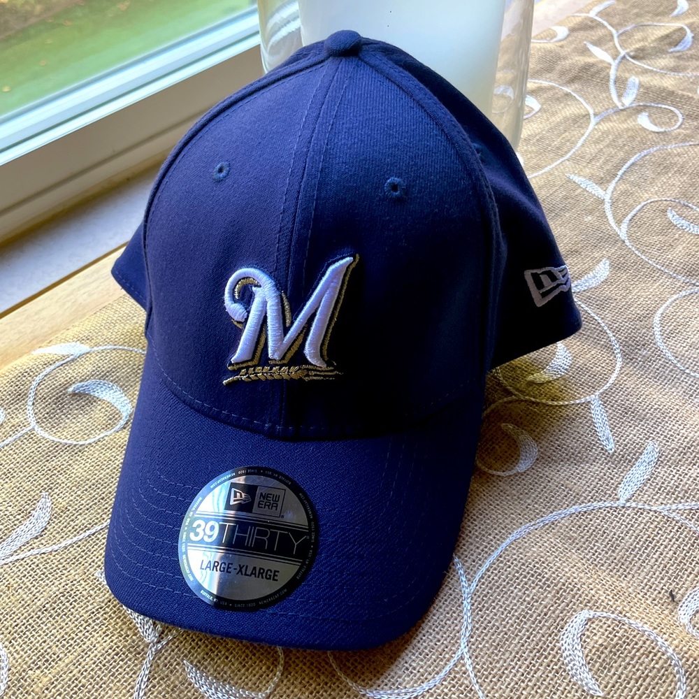 Milwaukee Brewers New Era 39THIRTY Diamond Era Classic Cap Hat MLB Blue Large XL